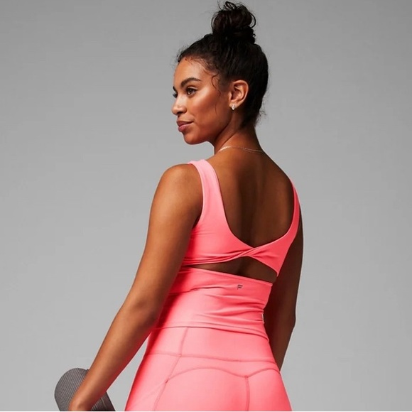 Bright Neon Pink Fabletics Tank - Picture 2 of 5